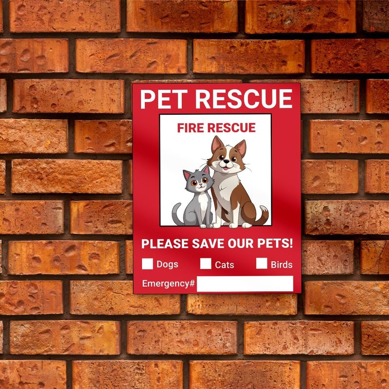 RABOWA Pack 9 Pcs Pet Rescue Emergency Sticker for Cars Vehicles Trucks Indoor Outdoor Window Warning Signs Bumper Stickers Removable Waterproof Vinyl Decals Car Exterior Accessories - Image 5